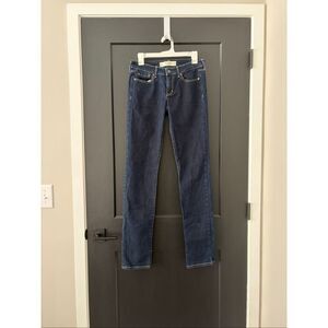 Abercrombie & Fitch Skinny Low Rise Skinny Jeans Dark Blue Wash Size 4L